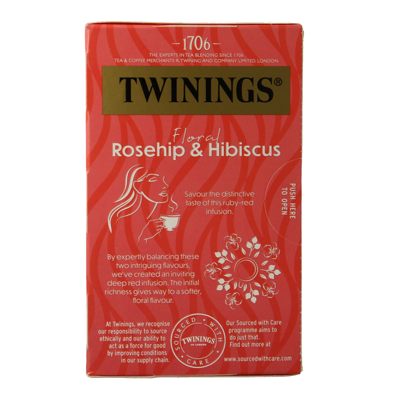 Twinings Rozenbottel hibiscus 20 Zakjes