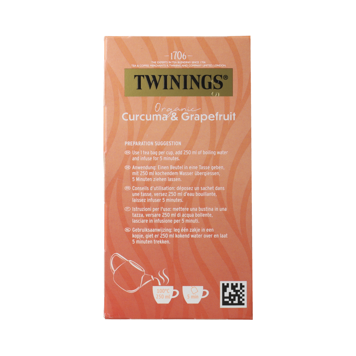 Twinings Curcuma & grapefruit bio 20.00 Zakjes