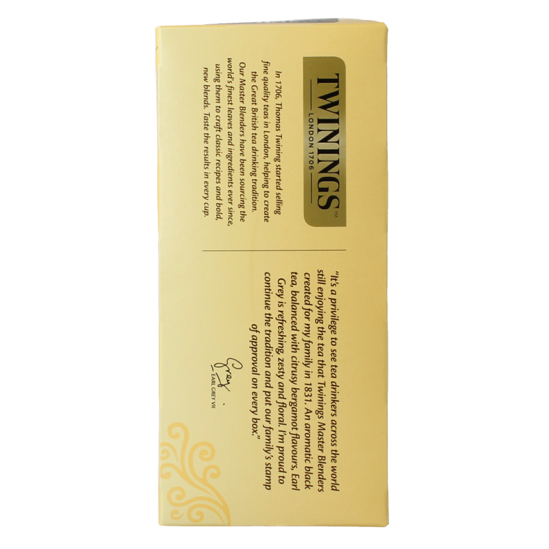 Twinings Earl grey envelop zwart 25 Zakjes