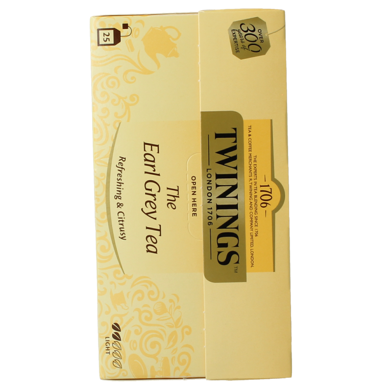 Twinings Earl grey envelop zwart 25 Zakjes