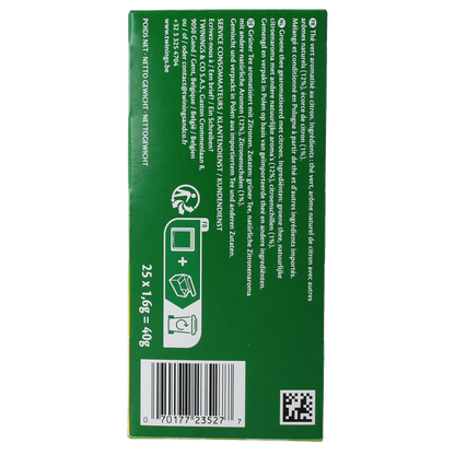 Twinings Groene thee citroen 25.00 Zakjes