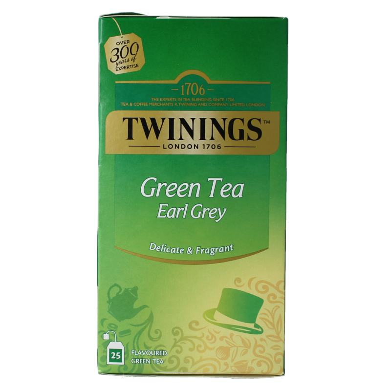 Twinings Green tea earl grey 25 Zakjes