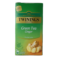 Twinings The vert gingembre 25.00 Zakjes