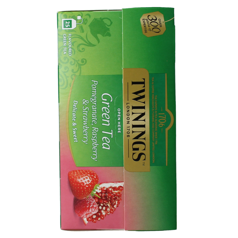 Twinings The vert pomogranate raspberry strawberry 25 Zakjes