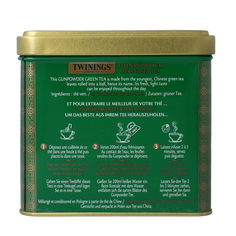 Twinings Gunpowder blik natural 200 Gram