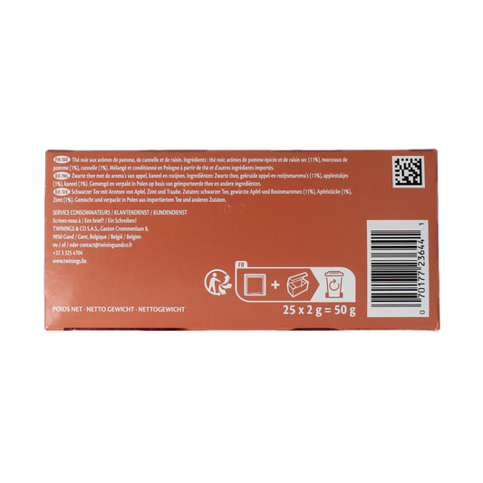 Twinings Apple cinnamon raisin 25.00 Zakjes