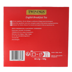 Twinings English breakfast envelop 50 Stuks