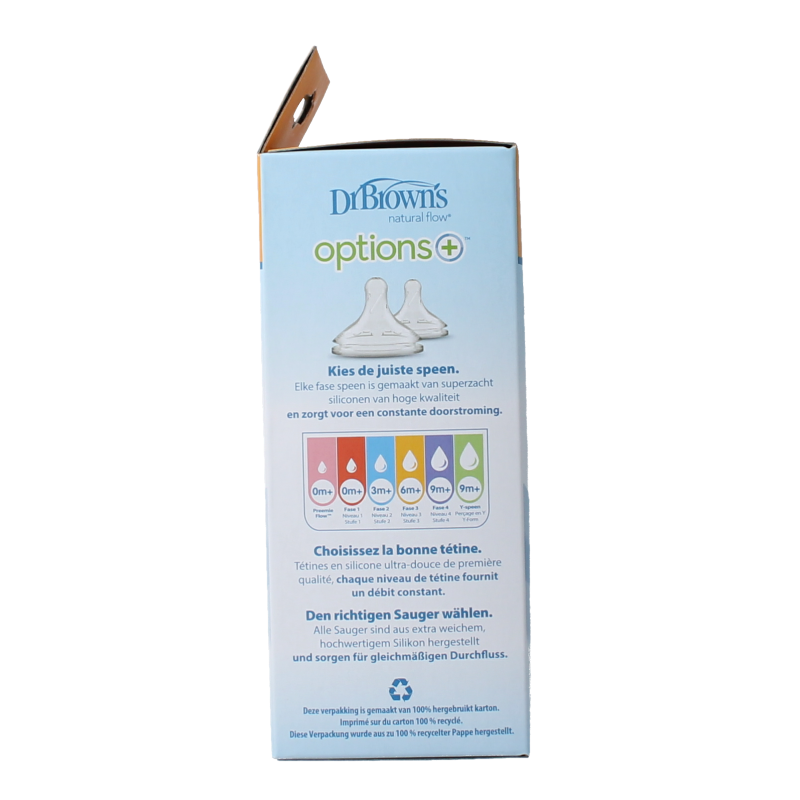 Dr. Brown's Options+ brede halsfles 150ml 1 Stuks