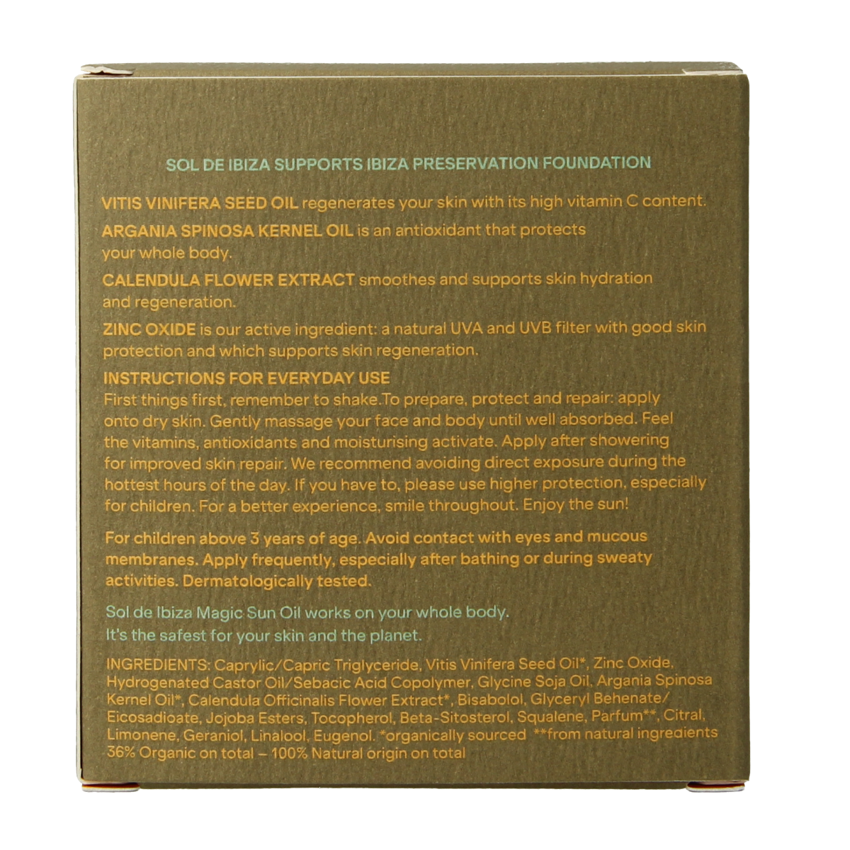Sol De Ibiza Zonneolie beschermend & herstellend SPF15 bio 30.00 Milliliter