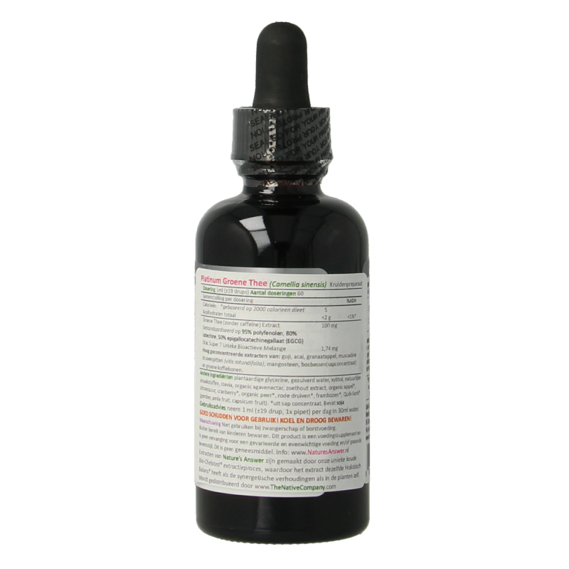 Natures Answer Groene thee extract alcoholvrij met 50% EGCG 60 Milliliter