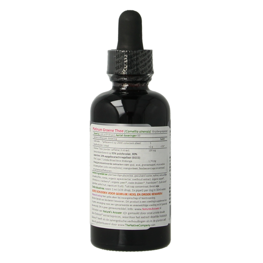 Natures Answer Groene thee extract alcoholvrij met 50% EGCG 60.00 Milliliter