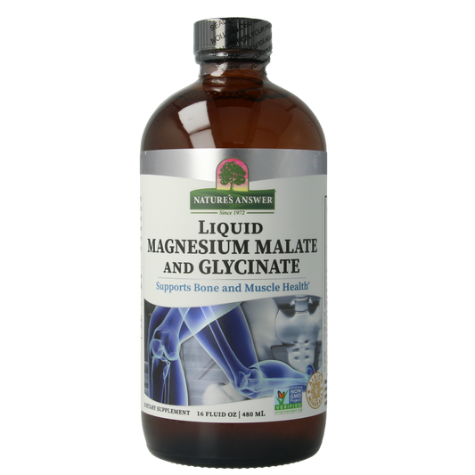 Natures Answer Vloeibaar magnesium malaat & bisglycinaat 480 Milliliter