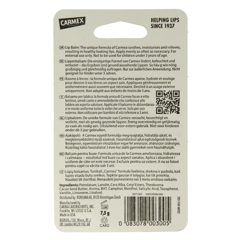 Carmex  Lip balm classic potje 7.5 Gram