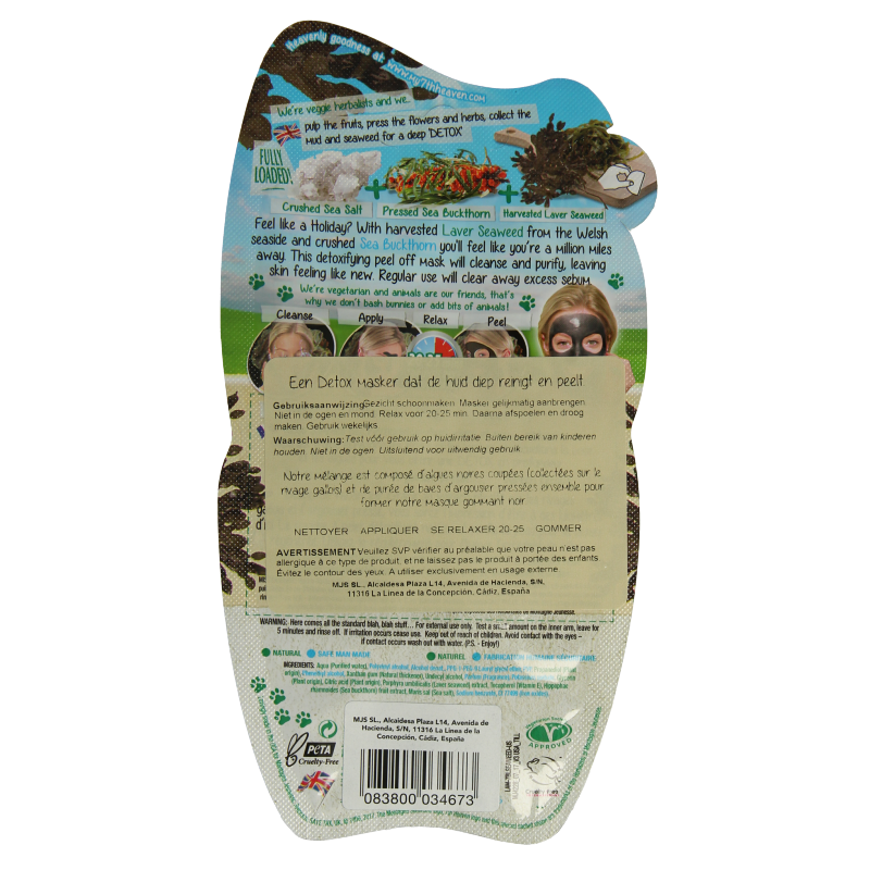 Montagne 7th Heaven gezichtsmasker black seaweed 10 Milliliter