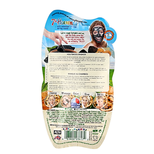 Montagne 7th Heaven gezichtsmasker charcoal 1 Stuks