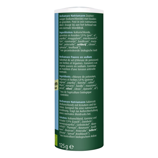 A Vogel Herbamare dieetzout natriumarm eko bio 125.00 Gram