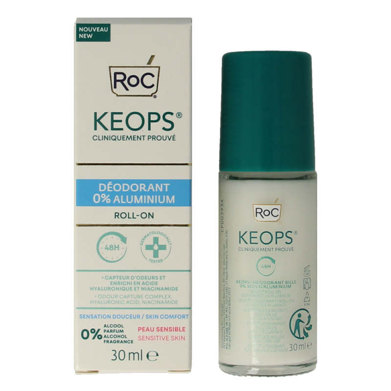 ROC Keops deodorant roll-on 0% aluminium 30 Milliliter