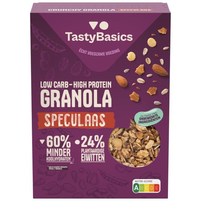 TastyBasics Low carb-high protein granola speculaas 350.00 Gram