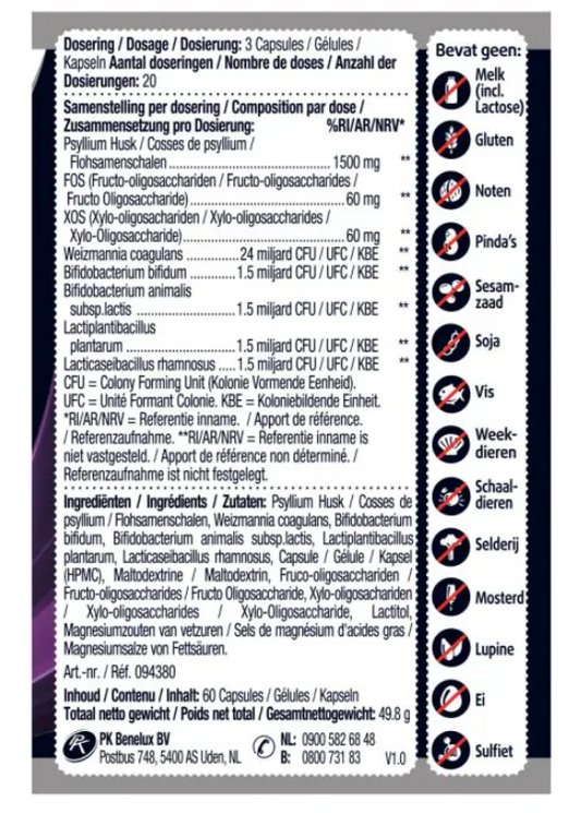 Lucovitaal Bioticomel Psyllium Husk Vezels 60.00 Capsules