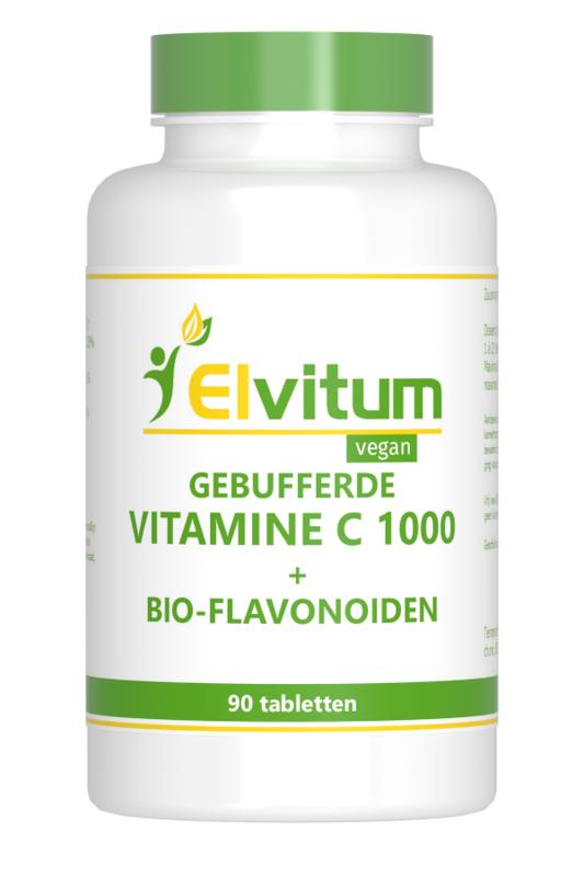 Elvitum  Gebufferde vitamine C 1000mg 90 Tabletten