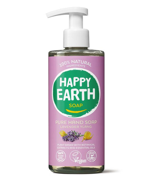 Happy Earth Pure hand soap lavender ylang 300 Milliliter