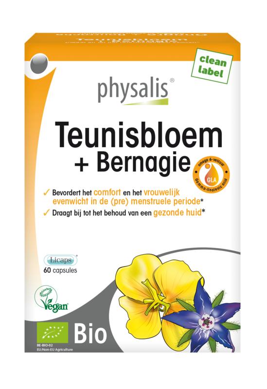 Physalis Teunisbloem & bernagie bio 60 Capsules