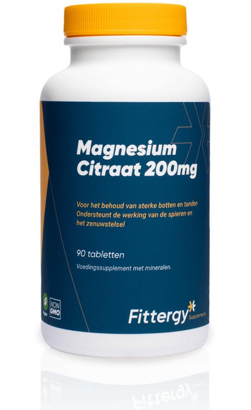 Fittergy Magnesiumcitraat 200mg 90 Tabletten