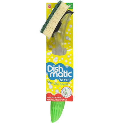 Dishmatic  Schuursponsborstel met dispenser  1 Stuks