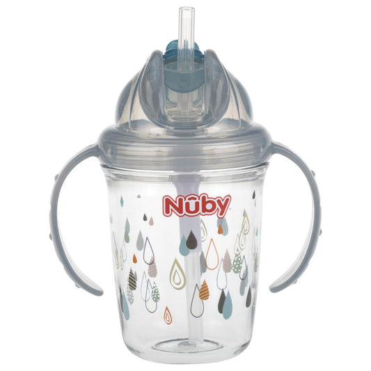 Nuby Antilekbeker 240ml grijs 12+ maanden 1 Stuks