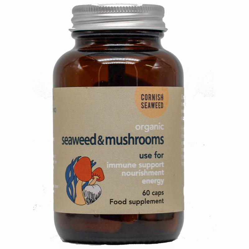 Cornish Seaweed Kelp, lion's mane & shiitake bio 60 Capsules