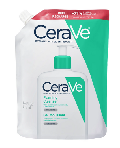 Cerave Reinigingsgel schuimend normale huid navul 473.00 Milliliter