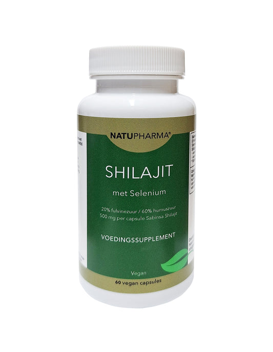 Natupharma Shilajit met selenium 60.00 Vegetarische capsules