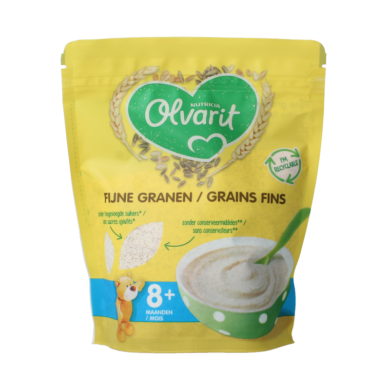 Olvarit Ontbijtpap fijne granen 8+ maanden 200 Gram