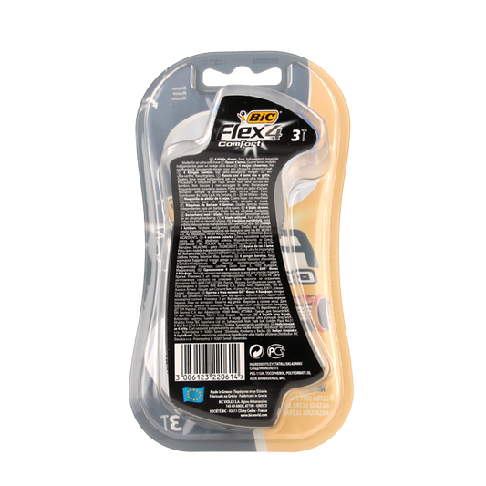 BIC Flex 4 comfort mesjes blister 3 Stuks