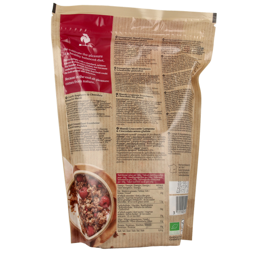 Favrichon Framboos & chocolade crunchy muesli bio 375.00 Gram