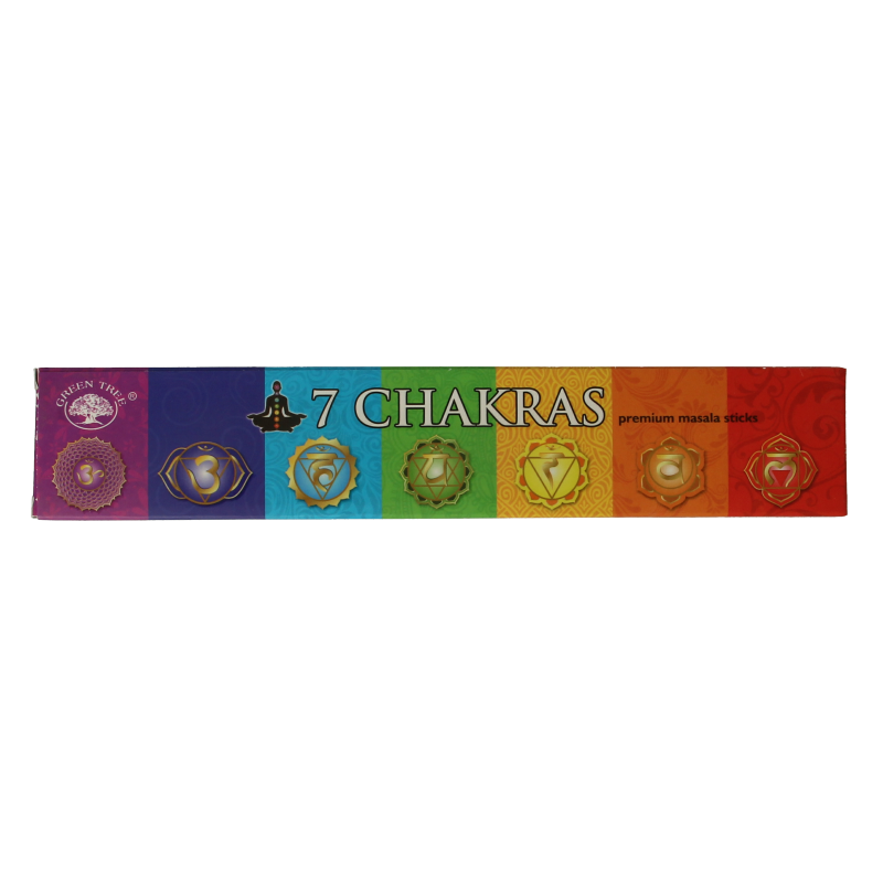 Green Tree Wierookstokjes 7 chakra 15 Gram
