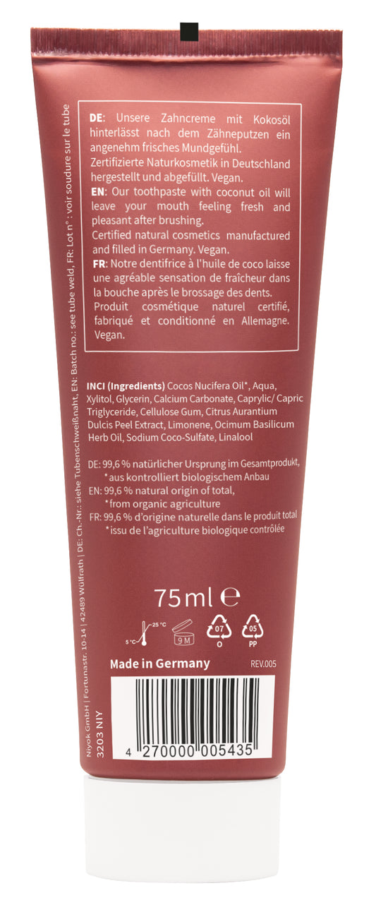 Niyok tandpasta blood orange basil 75.00 Milliliter