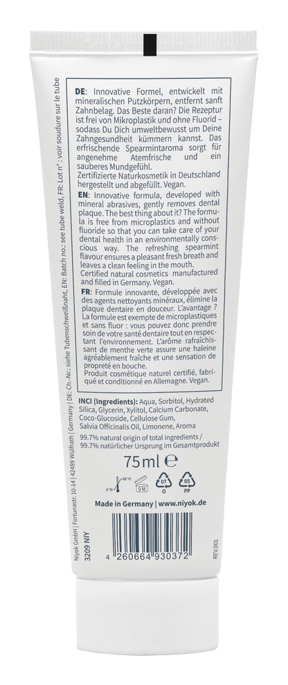 Niyok tandpasta refreshing spearmint 75.00 Milliliter