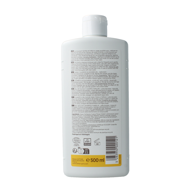 Cattier Family shampoo en showergel 500 Milliliter