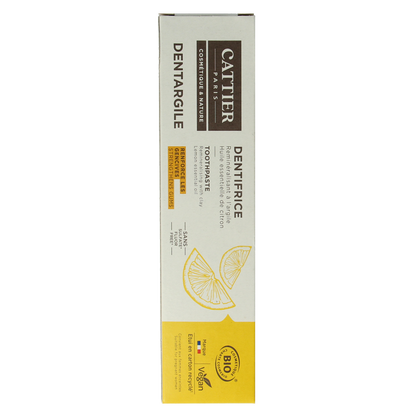 Cattier Tandpasta citroen 75.00 Milliliter