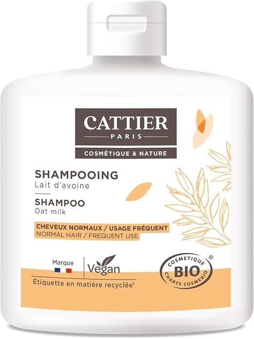 Cattier Shampoo oat milk dagelijks voor normaal haar 250.00 Milliliter
