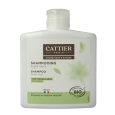 Cattier Shampoo vet haar groene klei 250.00 Milliliter