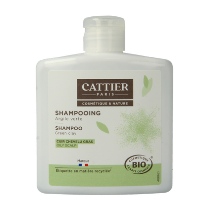 Cattier Shampoo vet haar groene klei 250.00 Milliliter