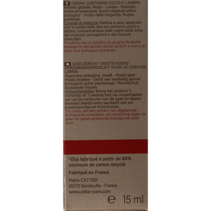 Cattier Oog- en lipcontour bio 15.00 Milliliter