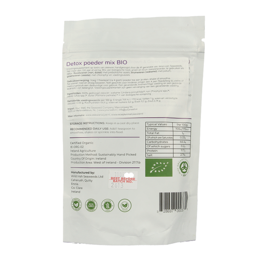 Wild Irish  Detox zeewier poeder mix bio 225 Gram