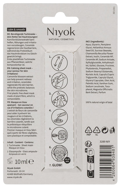 Niyok Sheet mask Calm & Smooth 10.00 Milliliter