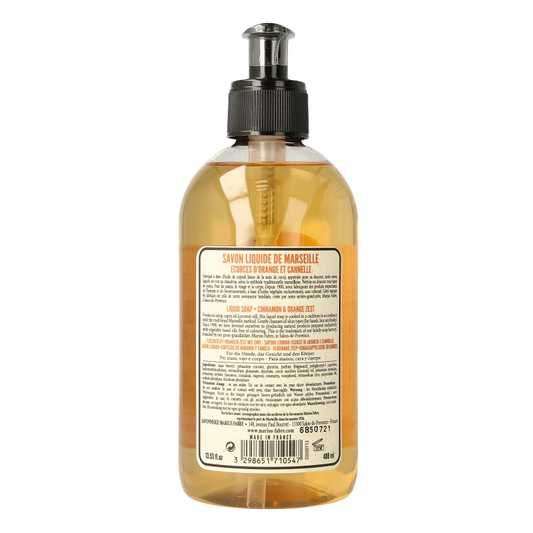 Marius Fabre Zeep sinaasappel kaneel met pomp 400 Milliliter