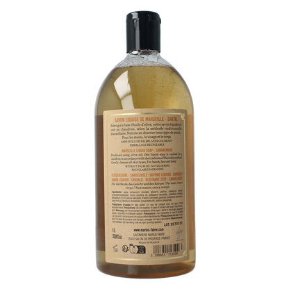 Marius Fabre Zeep sandelhout navulling 1.00 Liter