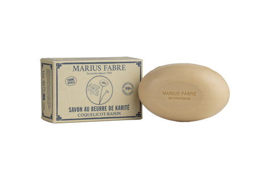 Marius Fabre Zeep ovaal papaver druif 150 Gram