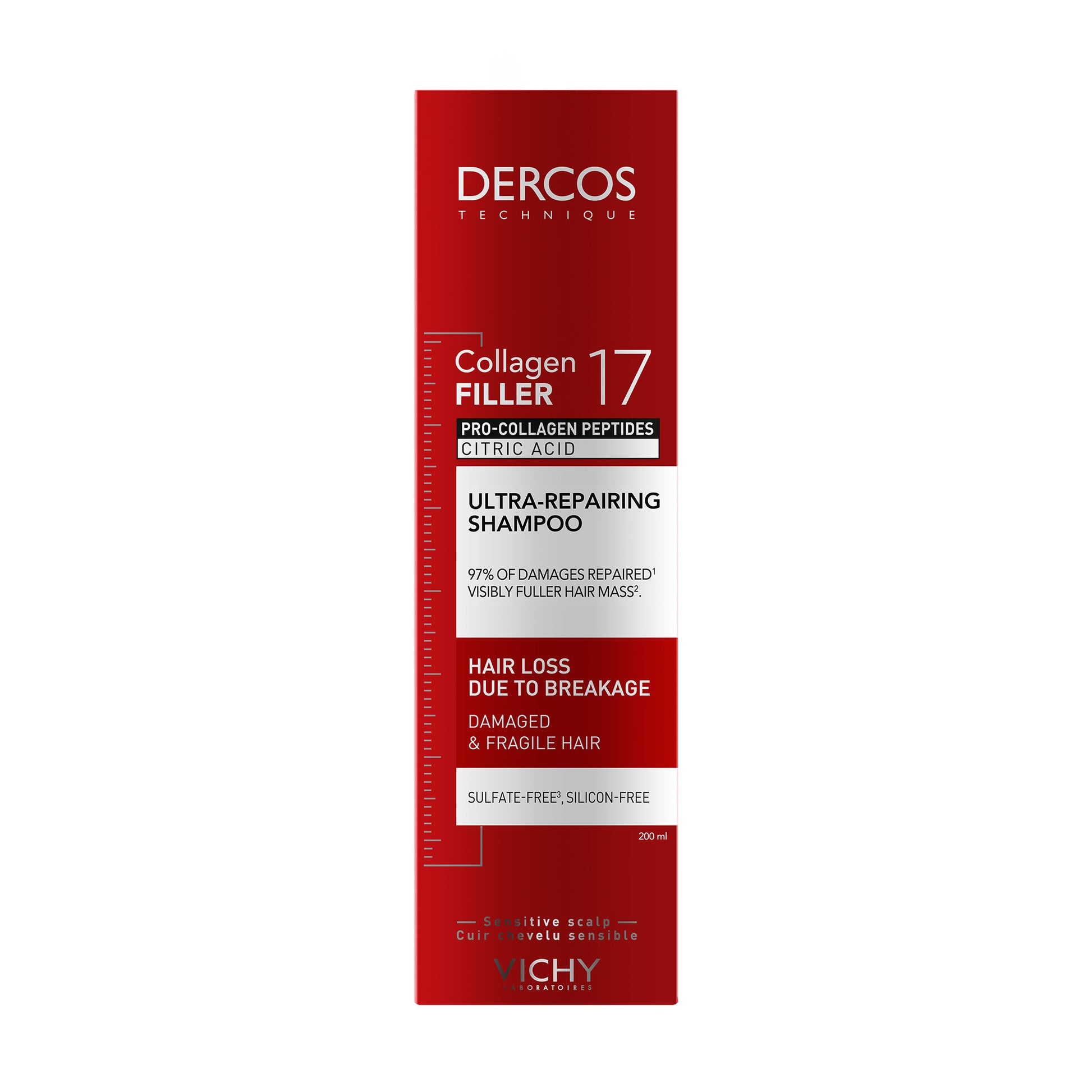 Vichy Dercos shampoo collagen 17 filler 200 Milliliter